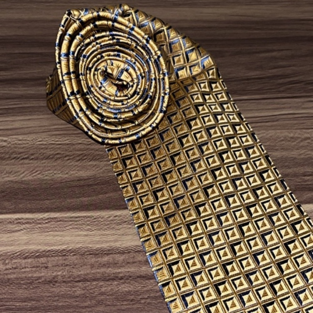 XMI FOR NORDSTROM yellow and blue tie